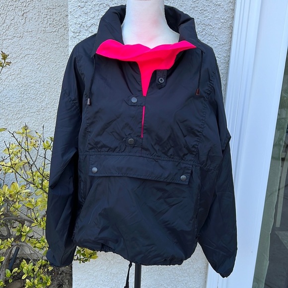 Downhill Racer Jackets & Blazers - Downhill Racer Black Nylon Windbreaker Pullover Women's Size M